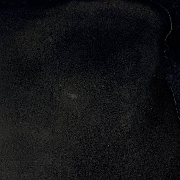 Chanel Black Suede Shearling Fur Hand Bag - Picture 11 of 16